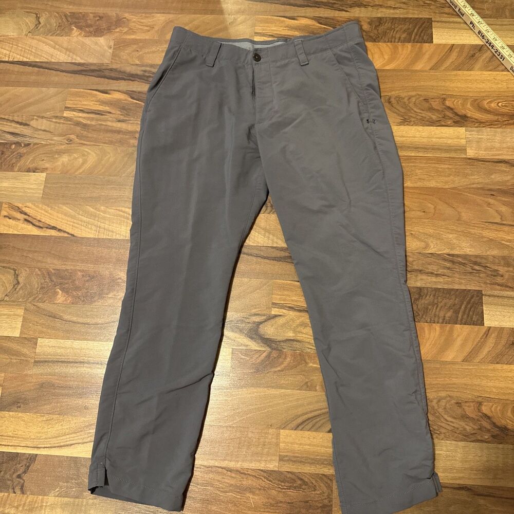 Men’s Grey Under Armour Elite Performance Golf Pants Spring Wear 34x30